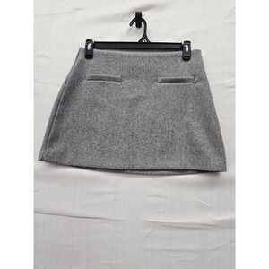 A New Day Heather Grey Mini Skirt Size 8 Recycled Polyester A-Line 018053376